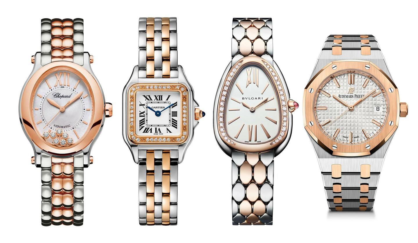 肌映え力と華麗な美しさで際立つ！名門4ブランドのゴールド×スチール