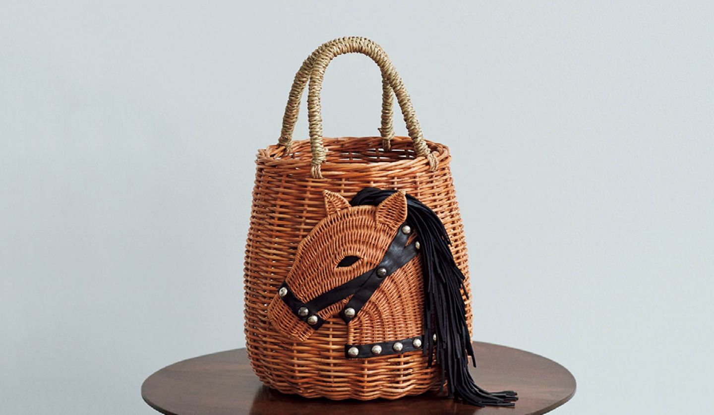 ラドロー（LUDLOW）の馬モチーフのかごバッグ「ホースバスケット」は