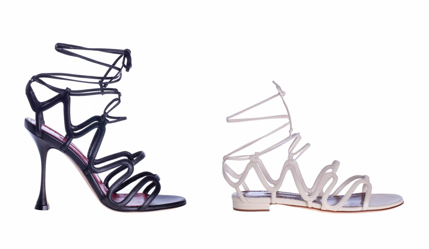 彫刻のような優雅さを授ける！マノロ ブラニクよりレザーのラインが