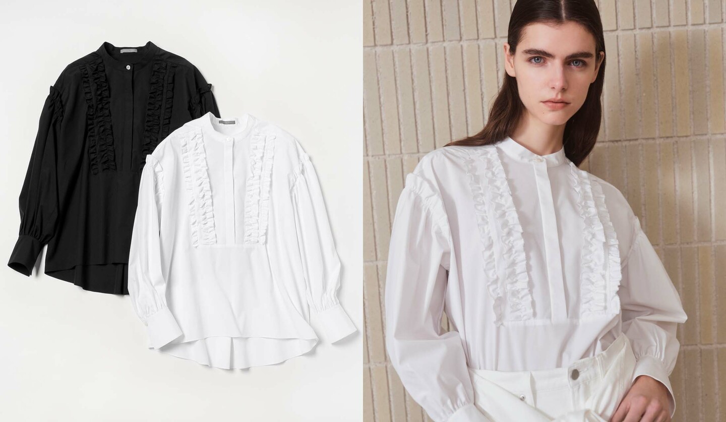 セオリーリュクス」新作“レフ板”ブラウスで、大人の華やぎオーラを纏っ