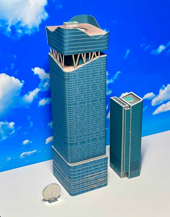 会社員が2年かけて作った「2030年の東京・丸の内」ペーパークラフト