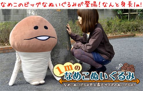 んふんふ：なんと1メートル でっかいなめこのぬいぐるみ登場 | ねとらぼ