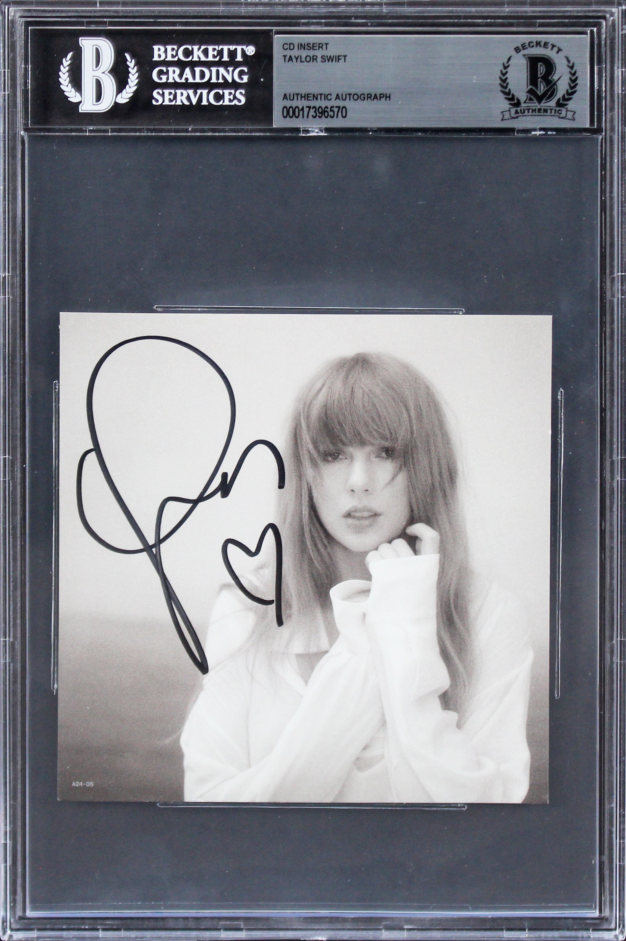 Taylor Swift Signed The Tortured Poets Department CD Insert w/ Heart B