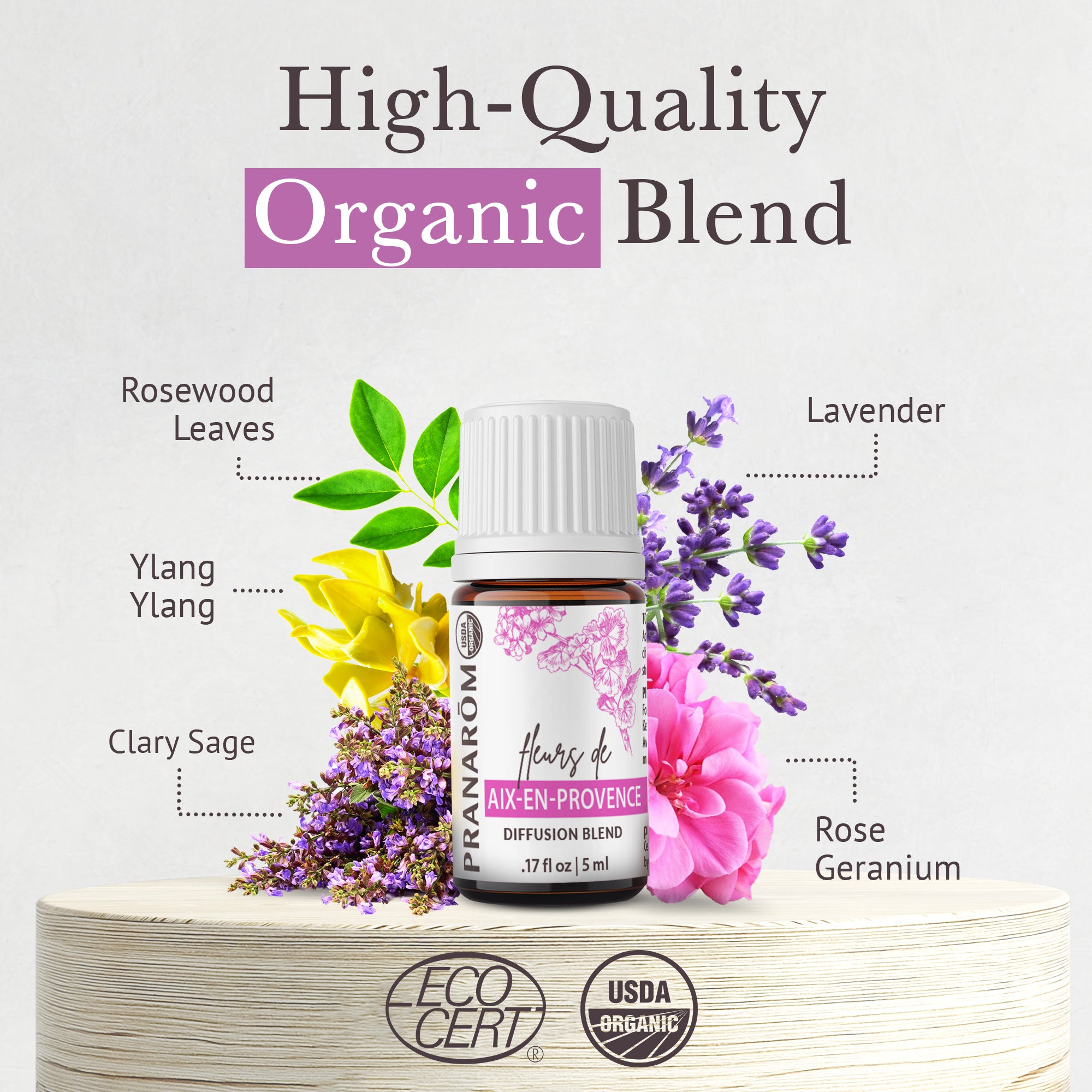 Aix-en-Provence Essential Oil Diffusion Blend - Bio | Pranarôm