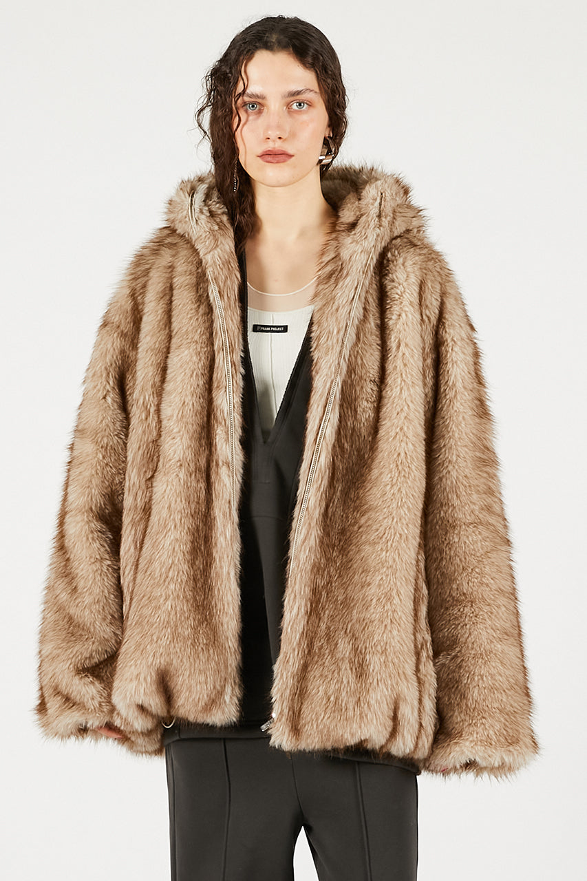 Fake Fur Hooded Hoodie