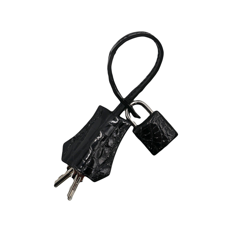 Hermès 25cm Birkin Black Shiny Niloticus Crocodile Palladium