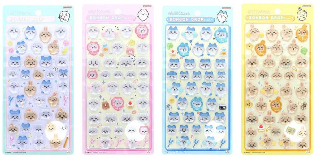 ちいかわ】ぷっくり質感がかわいい「ボンボンドロップシール」全4種が9