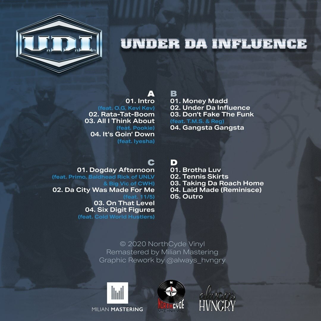 U.D.I. ‎– Under Da Influence 2xLP | Hip-Hop Enterprise