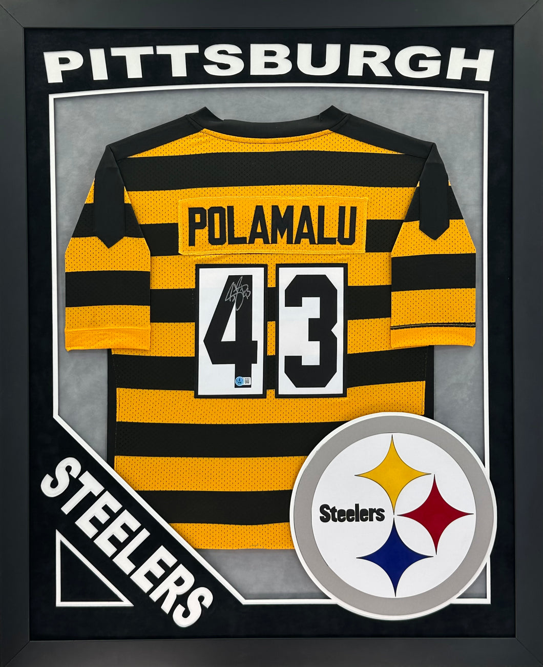 Pittsburgh Steelers Troy Polamalu Hand Signed Autographed Custom
