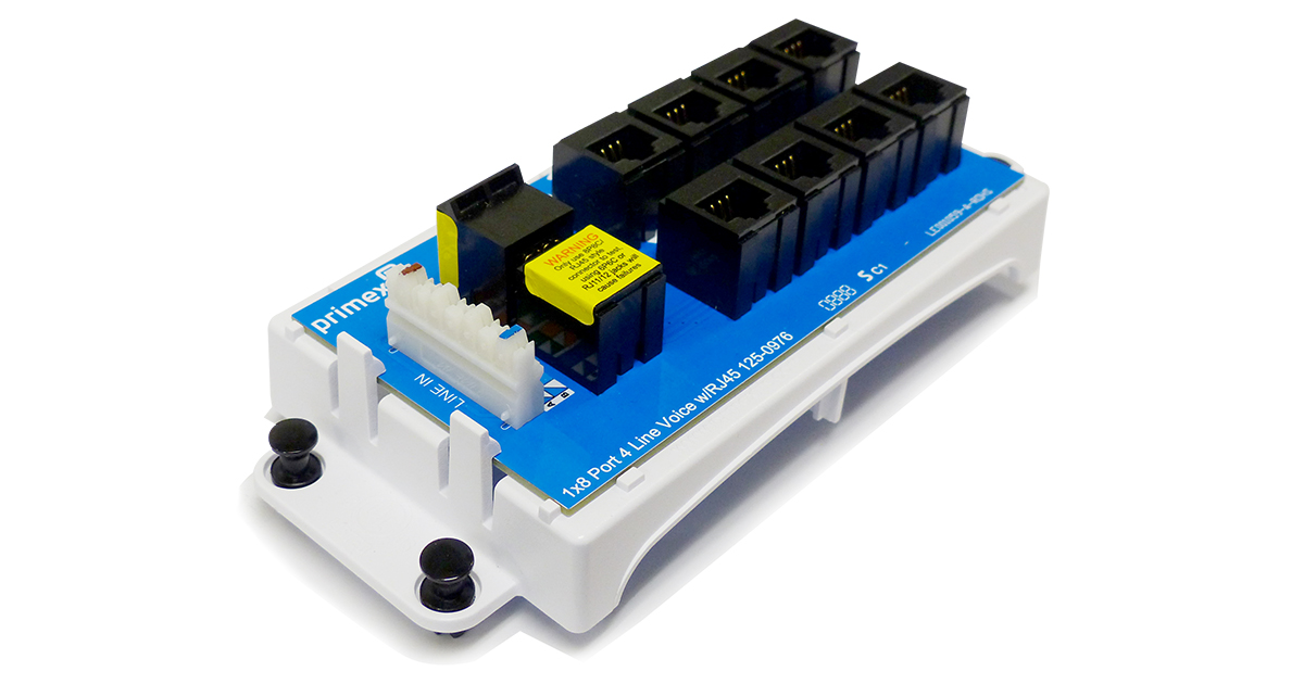 8-Port 4-Line Voice Module w/RJ45 - Primex Manufacturing