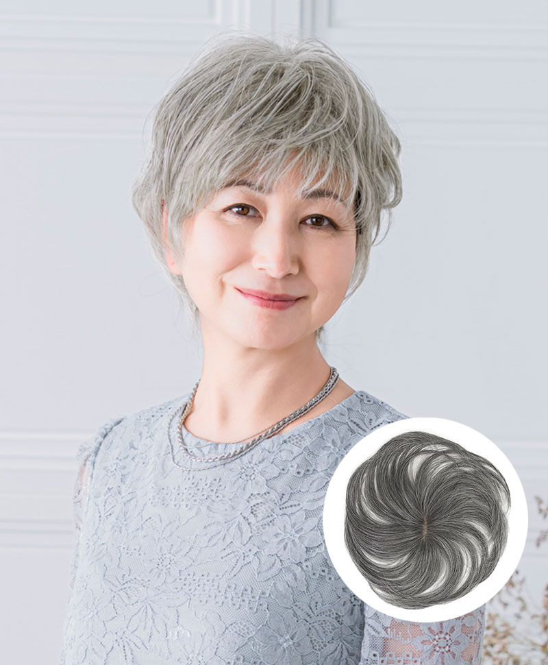 耐熱白髪かくしウィッグ【つむじタイプ】ST-004 | ウィッグのプリシラ