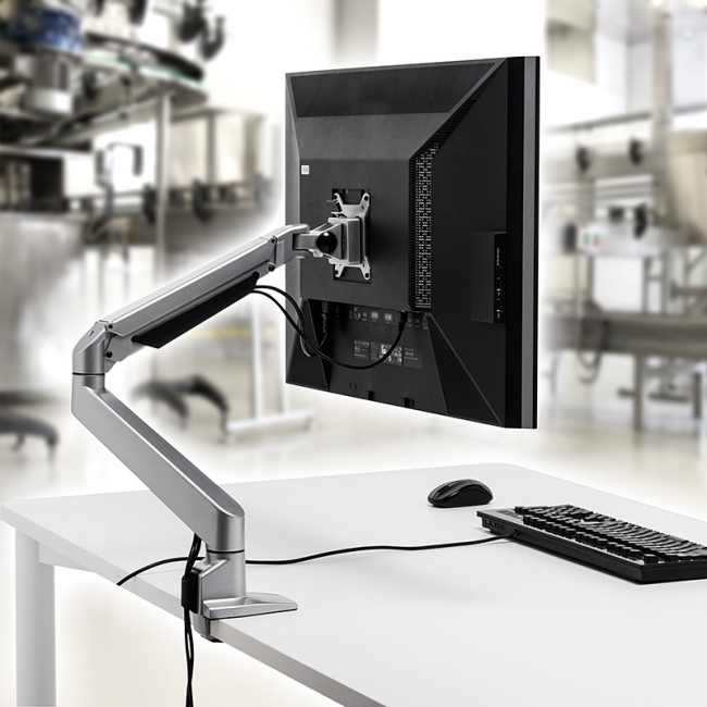 重たいテレビも片手で上下できる高耐荷重のモニターアームを10月29日