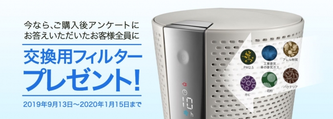 デロンギ 空気清浄機能付きファン 交換用フィルタープレゼント