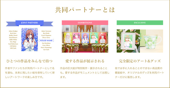 Anique】「五等分の花嫁」本物のチャペルで高さ2mの巨大絵を展示