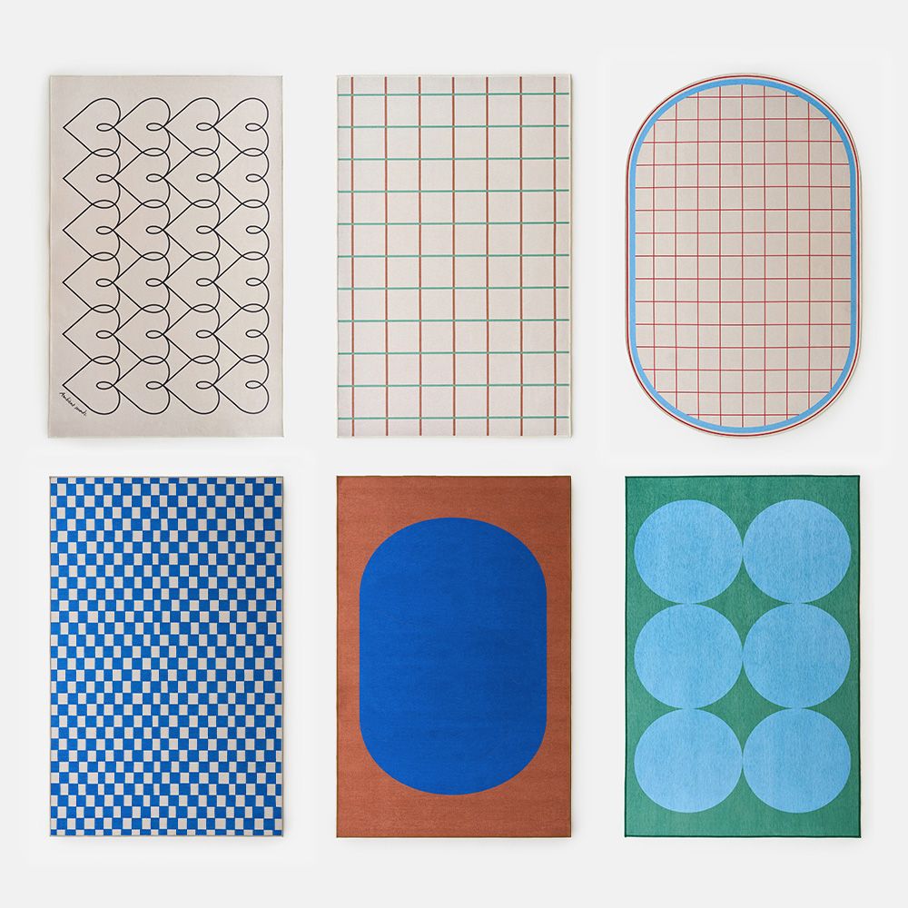 BOWELL BWTZ ラグ［12種］ ブラウン イエロー グリーン ブルー レッド