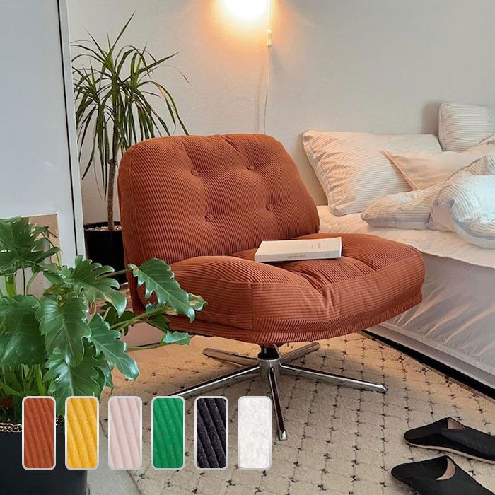 イケア ディヴリンゲ グリーン コーデュロイ 1人掛けソファ IKEA