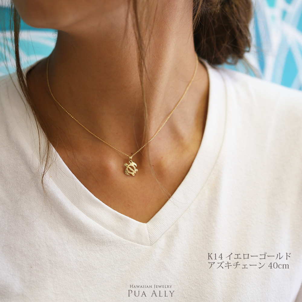 ハワイアンジュエリー ホヌ ネックレス S - PUA ALLY(プアアリ)