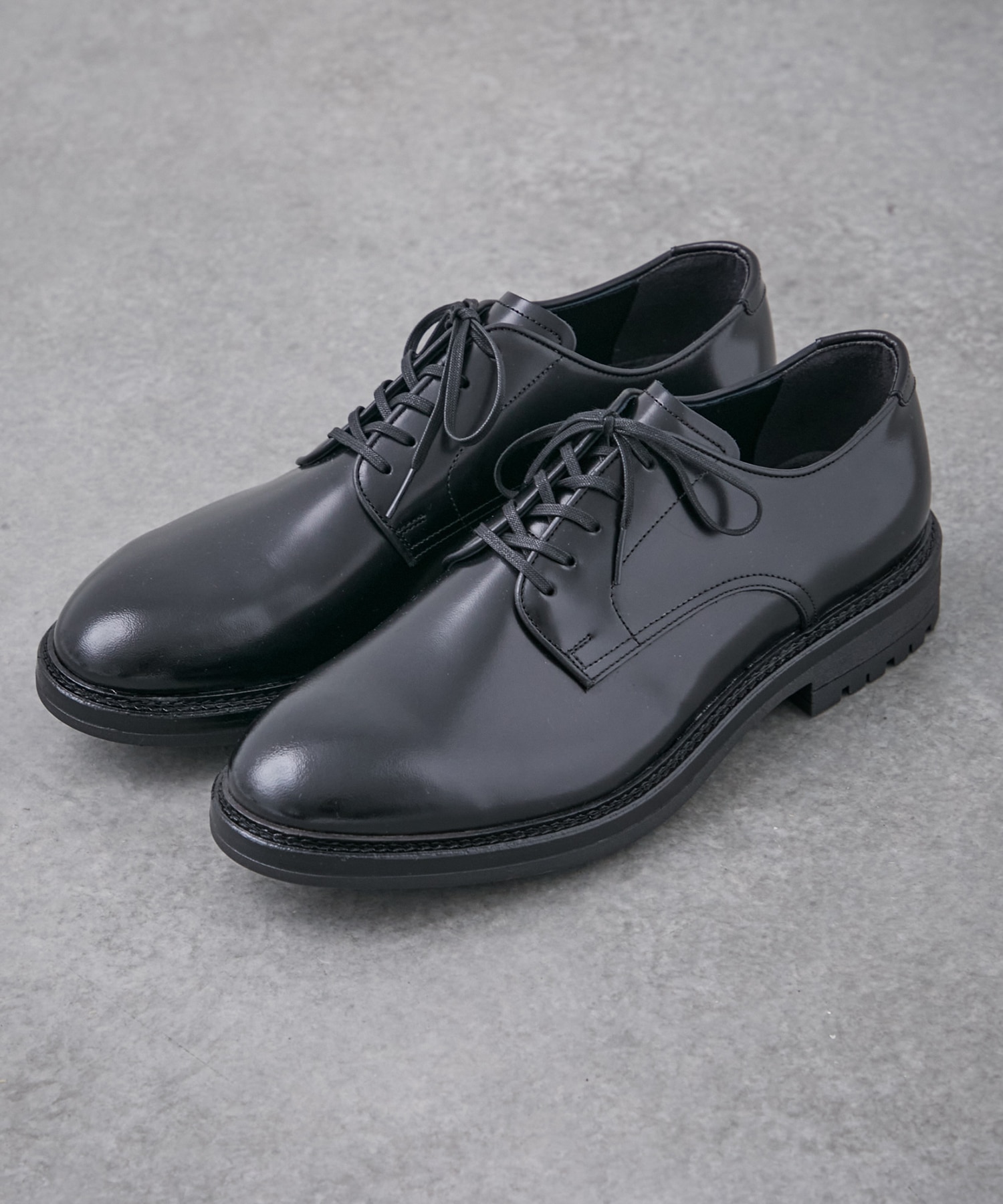 SCOTCHGARDレザープレーントゥ(1 BLACK): : メンズ｜PUBLIC TOKYO