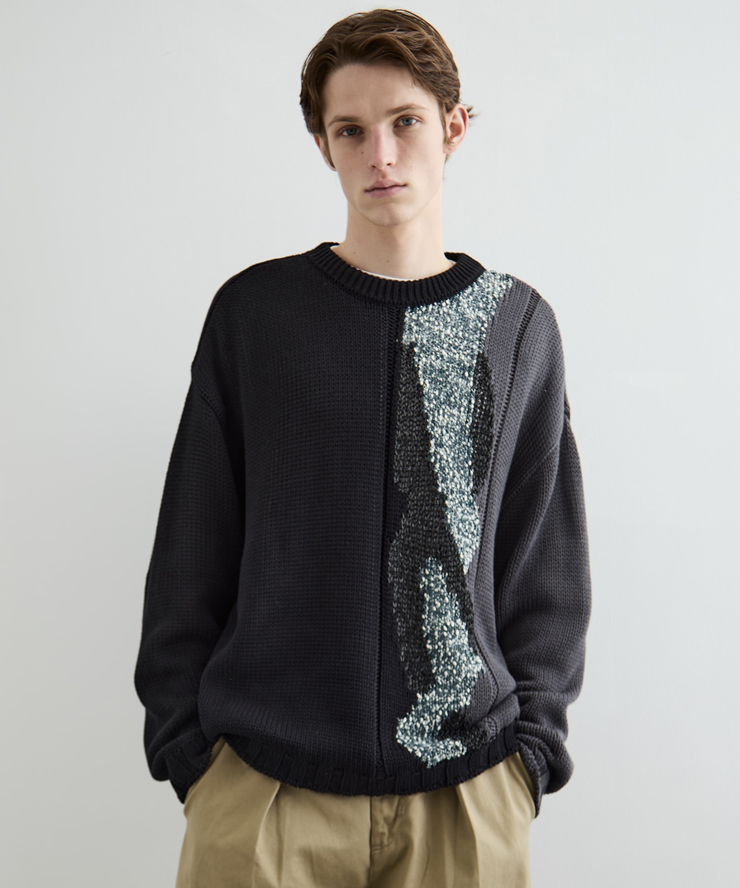 ミックスヤーンアートニット(1 BLACK): : メンズ｜PUBLIC TOKYO ONLINE