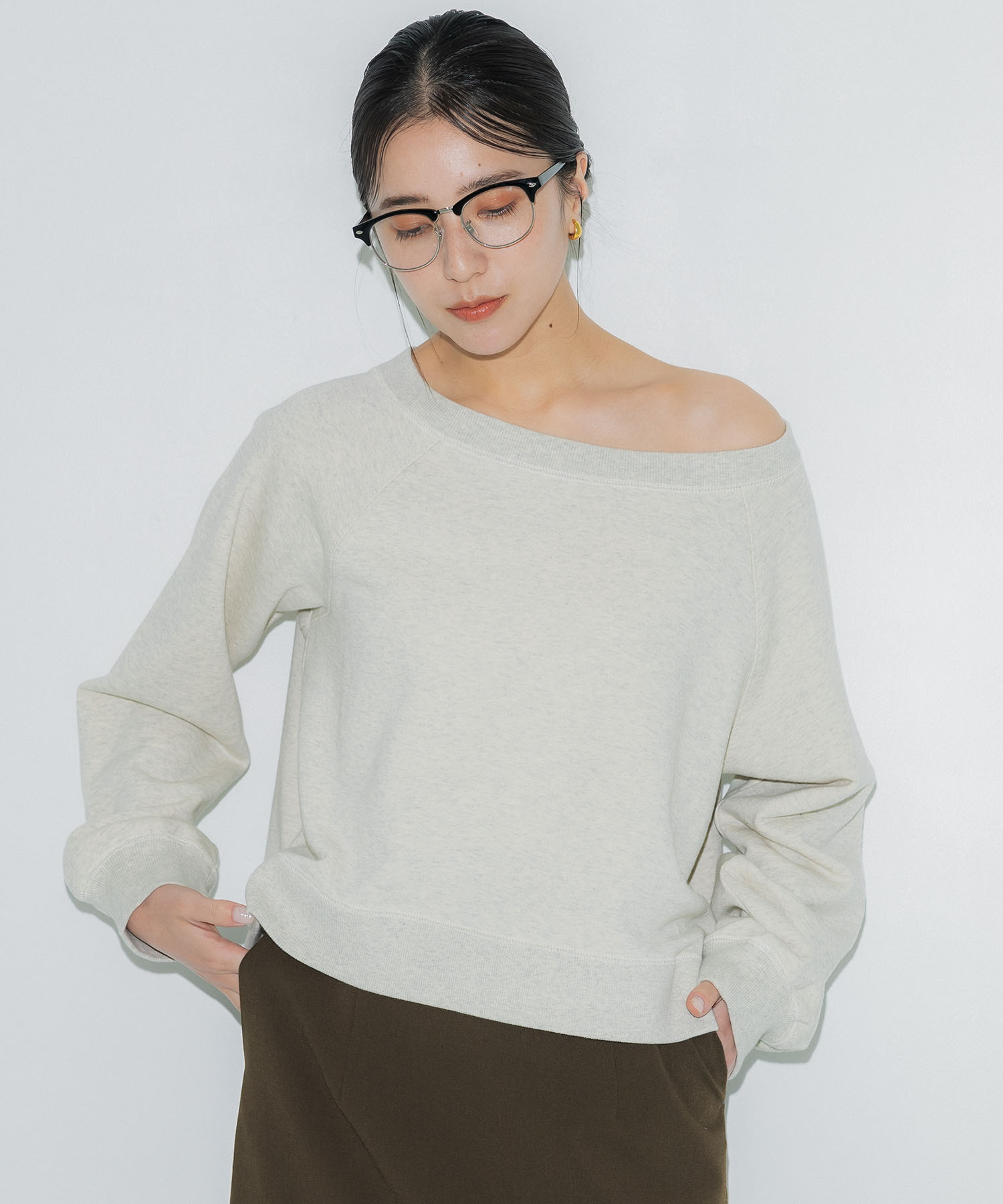 ワイドネックスウェットTOP(FREE WHITE): : ウィメンズ｜PUBLIC TOKYO