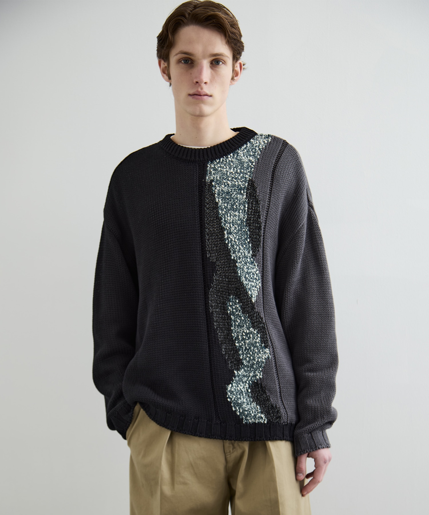 ミックスヤーンアートニット(1 BLACK): : メンズ｜PUBLIC TOKYO ONLINE