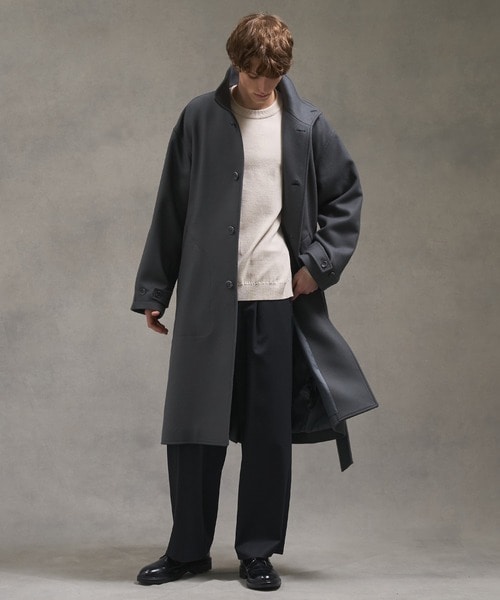 バウンドウールライトクルーネックニット(1 WHITE): : メンズ｜PUBLIC