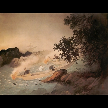 鵜飼」 川合玉堂 （1938年） - パブリックドメインC フリー画像美術館