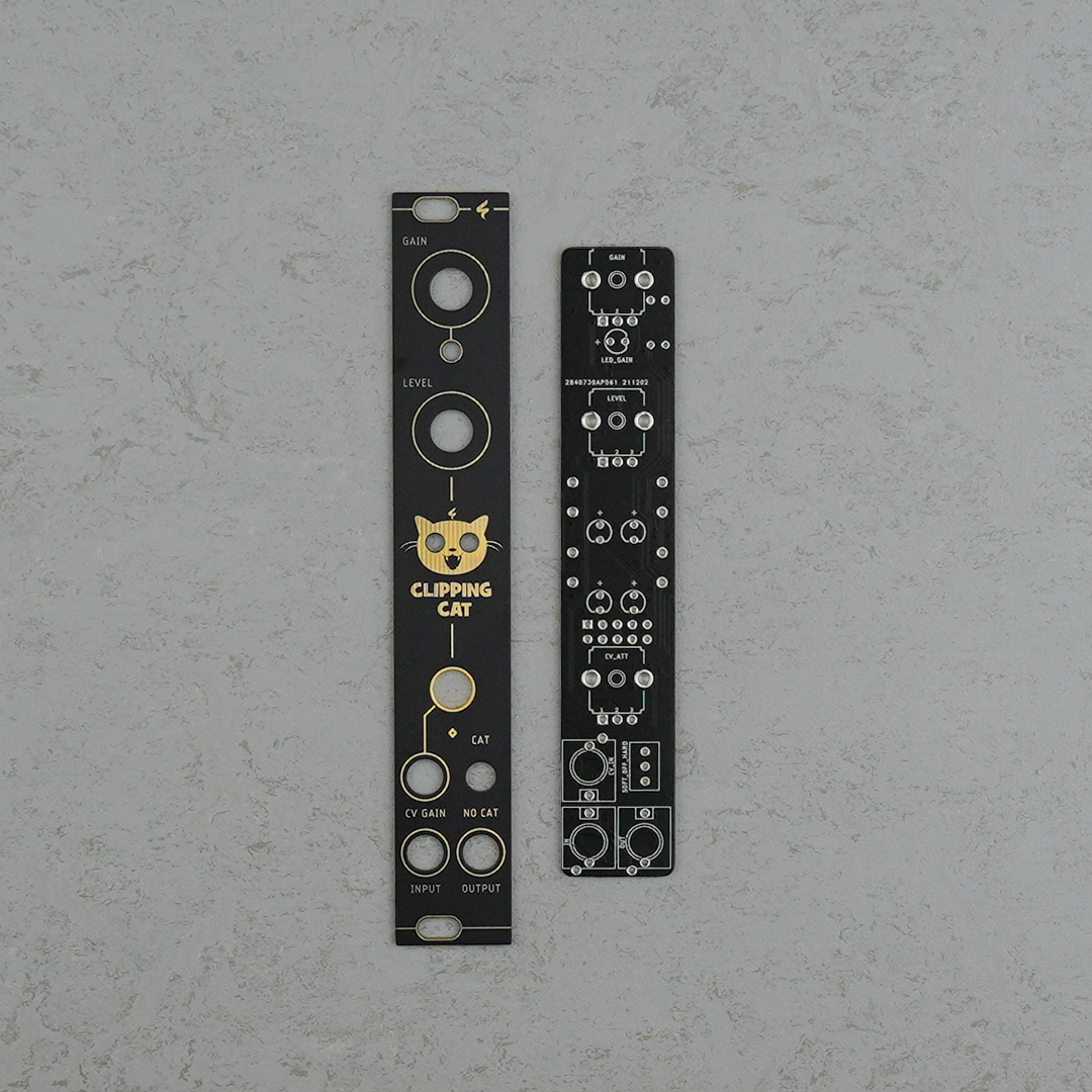ST Modular – Clipping Cat 3U – pcb/panel set – Pusherman