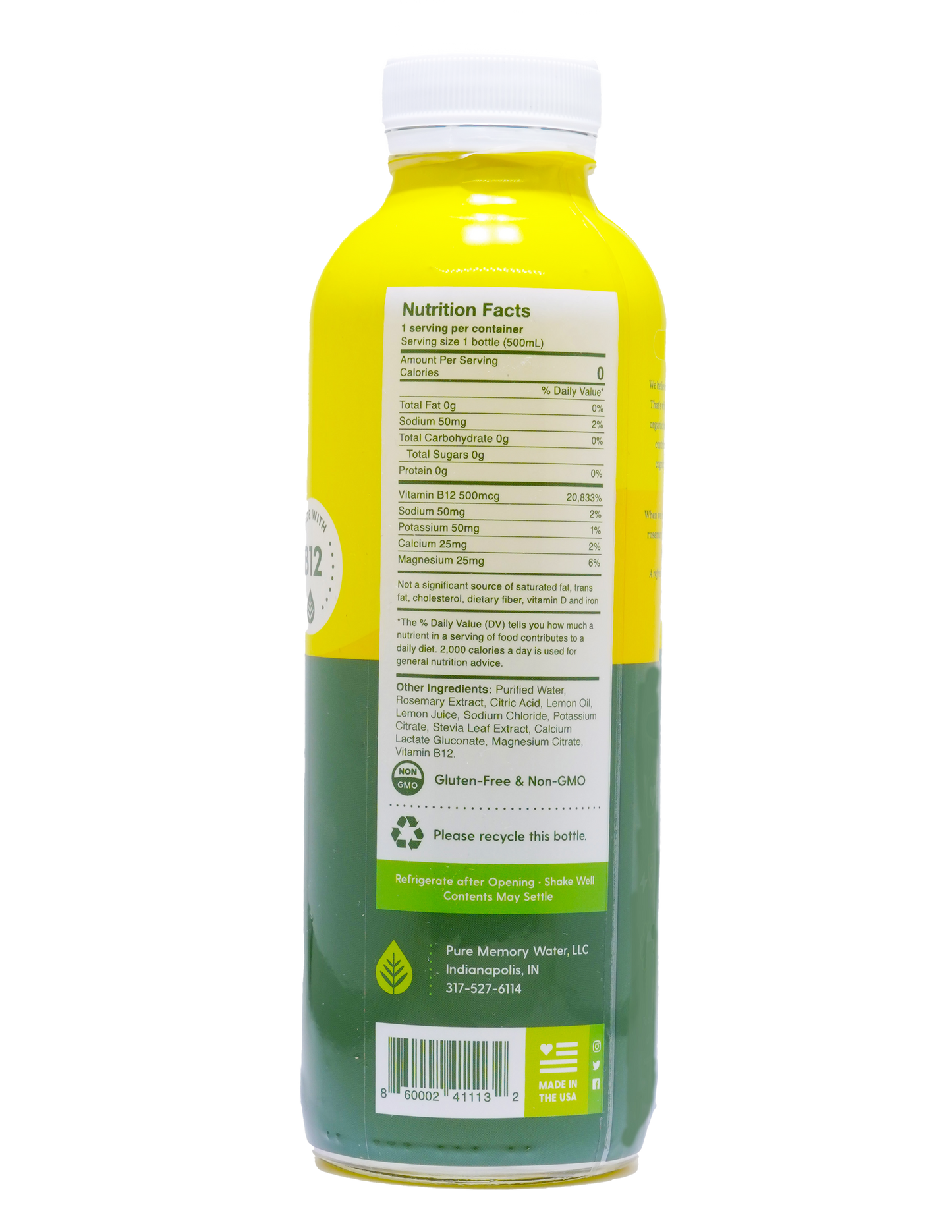16oz Botanical Pure Memory Water Qty 6 - LEMON
