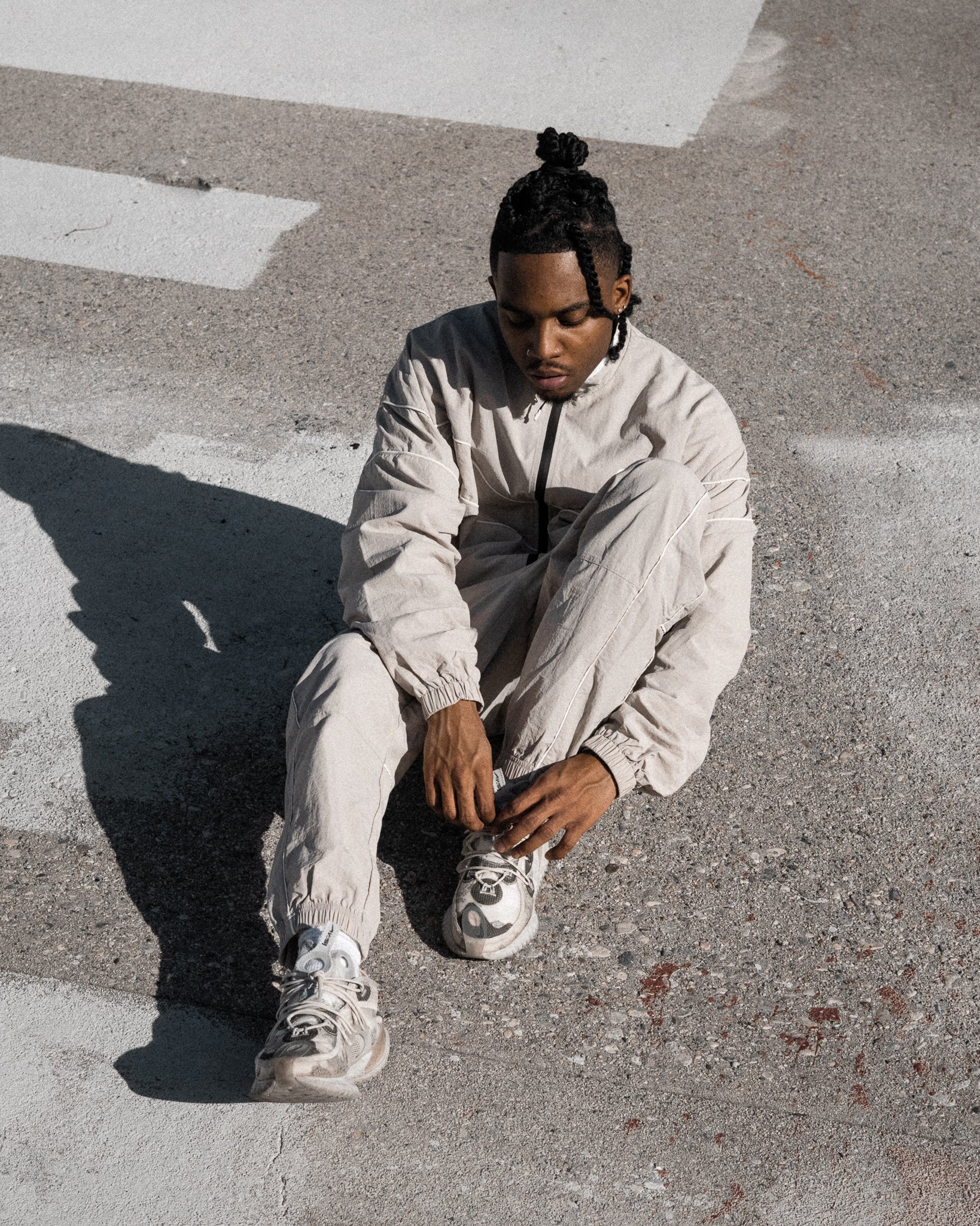 Pvot Athleisure Nylon Premium Line Jacket (Beige)