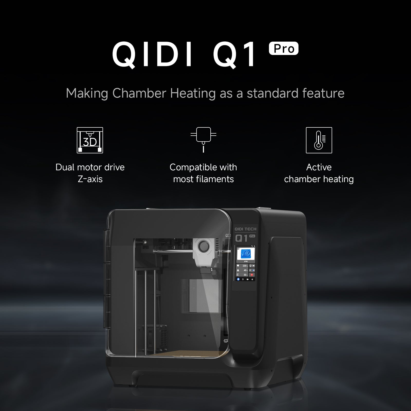 Q1 Pro 3D Printer | CoreXY, 350°C Hotend & Heated Chamber – Qidi