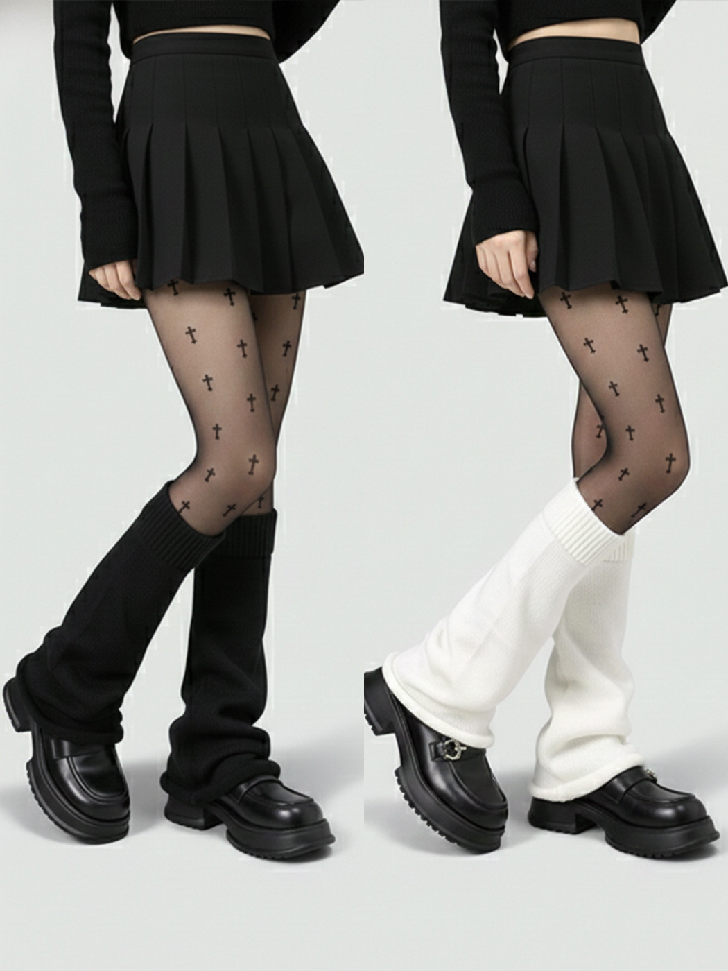 QOOZAセレクト / レッグウォーマー［WHT］55cm（582316） - QOOZA