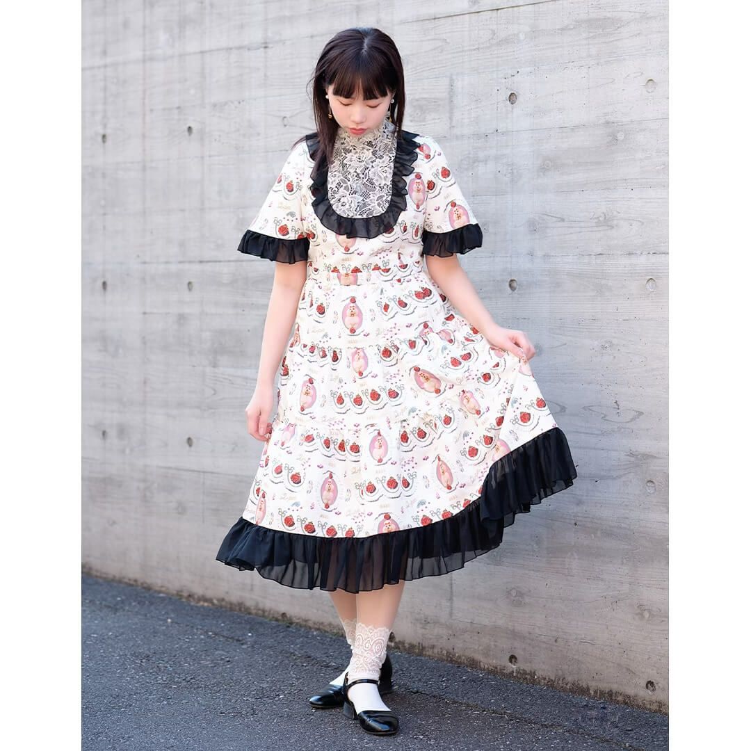 プードル ケーキ パフスリーブドレス（ホワイト） | Q-pot. ONLINE SHOP