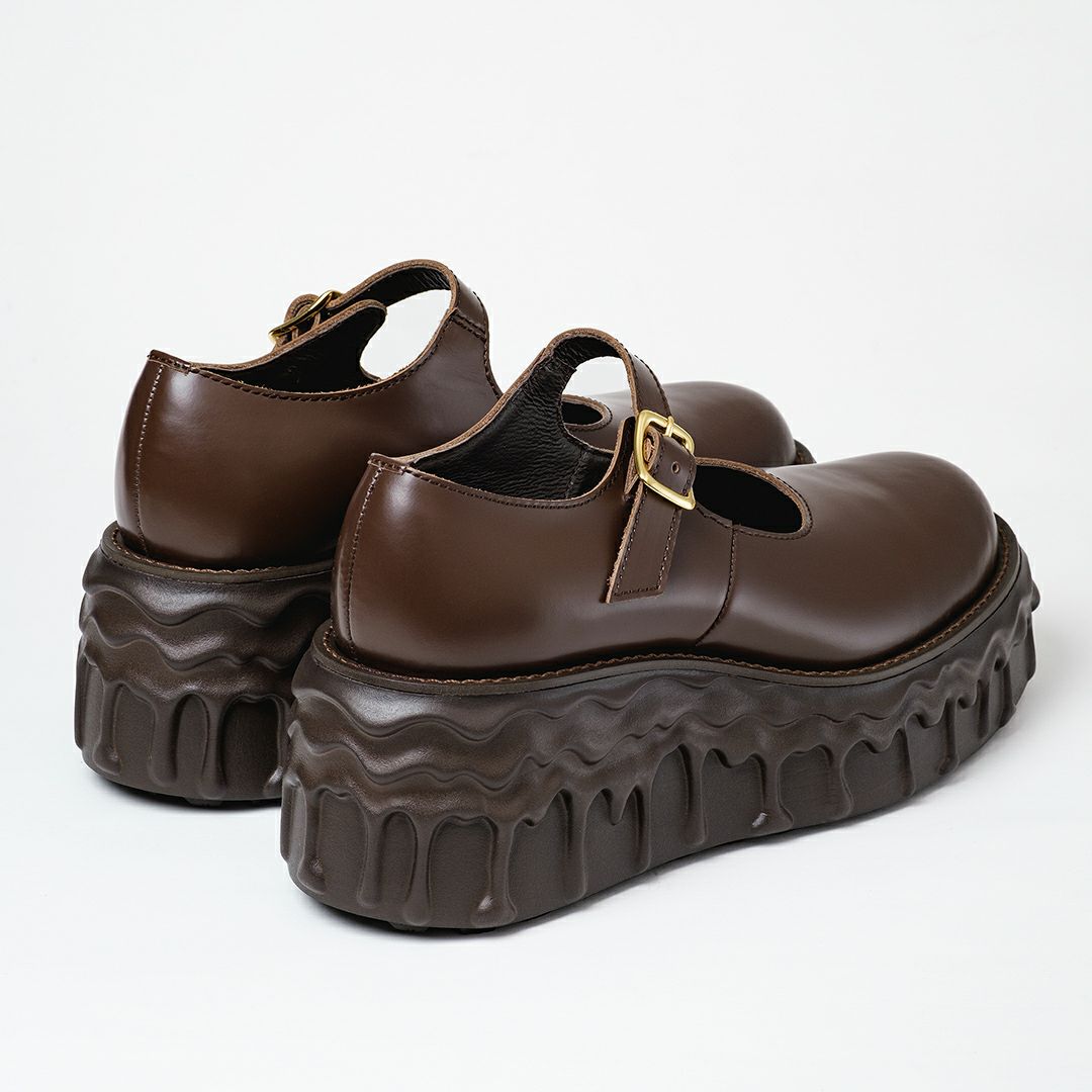 残り1点】【本革】メルティングチョコレート メリージェーン（ブラウン