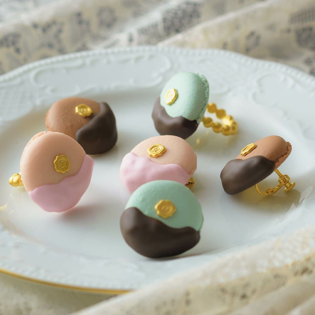 残り1点】チョコレートディップマカロン リング(ストロベリー) | Q-pot