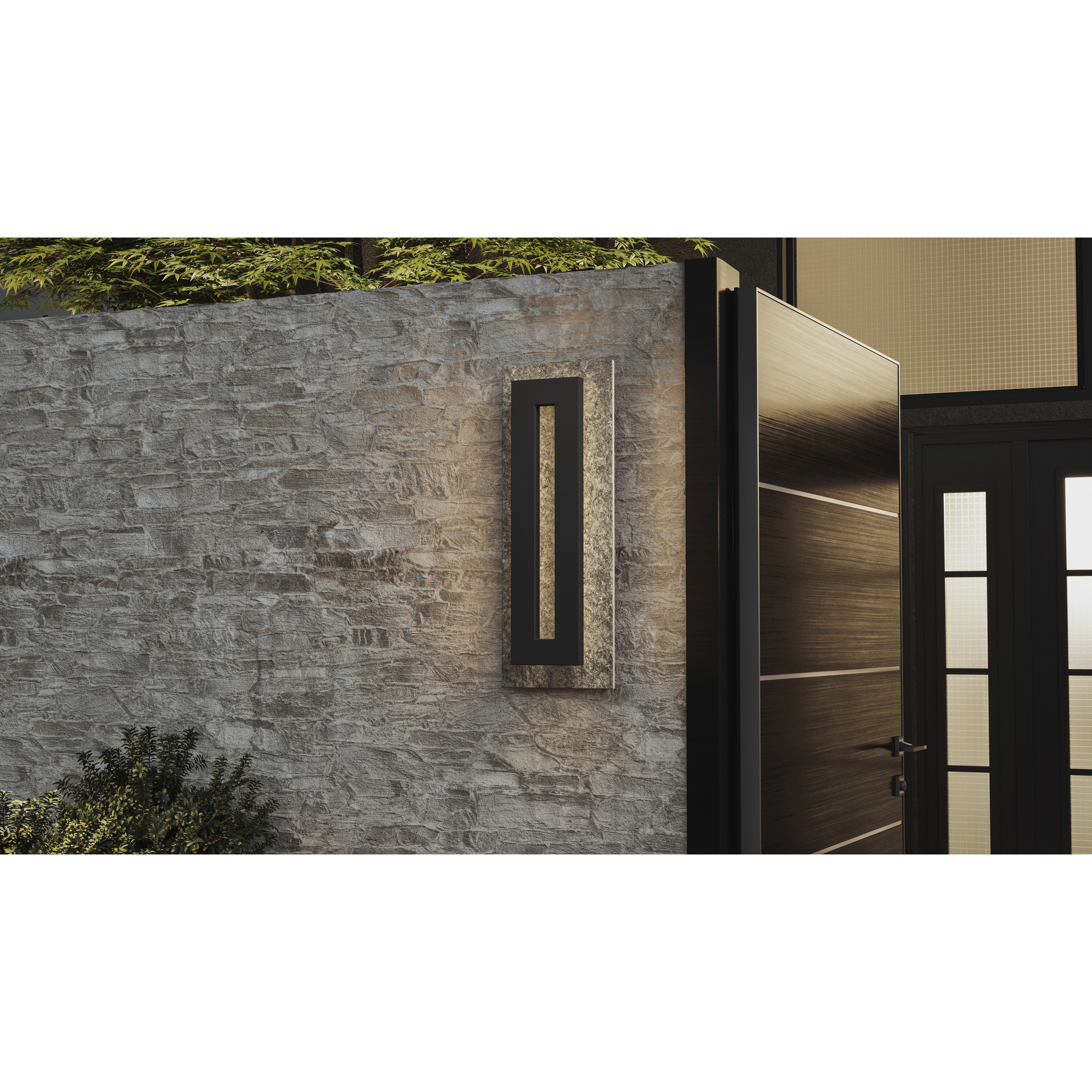 Quoizel TTE8408EK Tate LED 22 inch Earth Black Outdoor Wall
