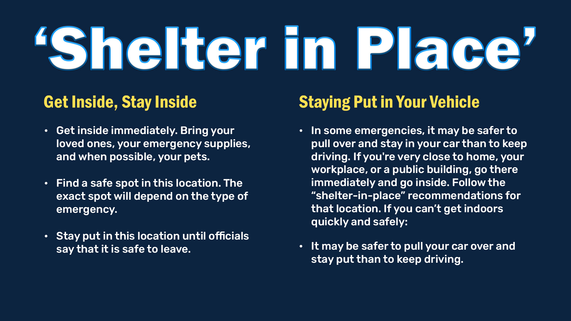 Shelter in Place' drill prepares students for emergencies - The