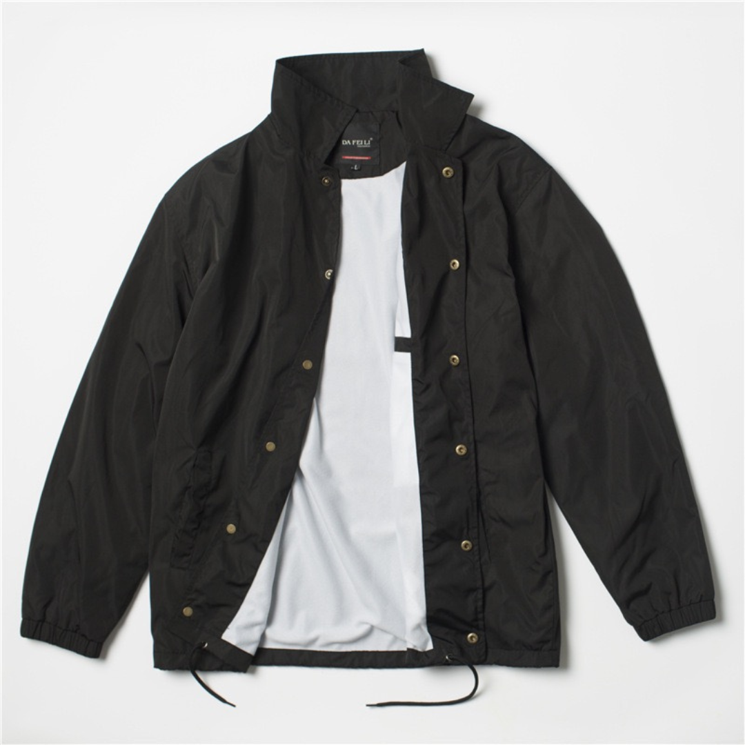 Eazy-E Outfit Black Nylon Coach's Jacket - Quda Halloween