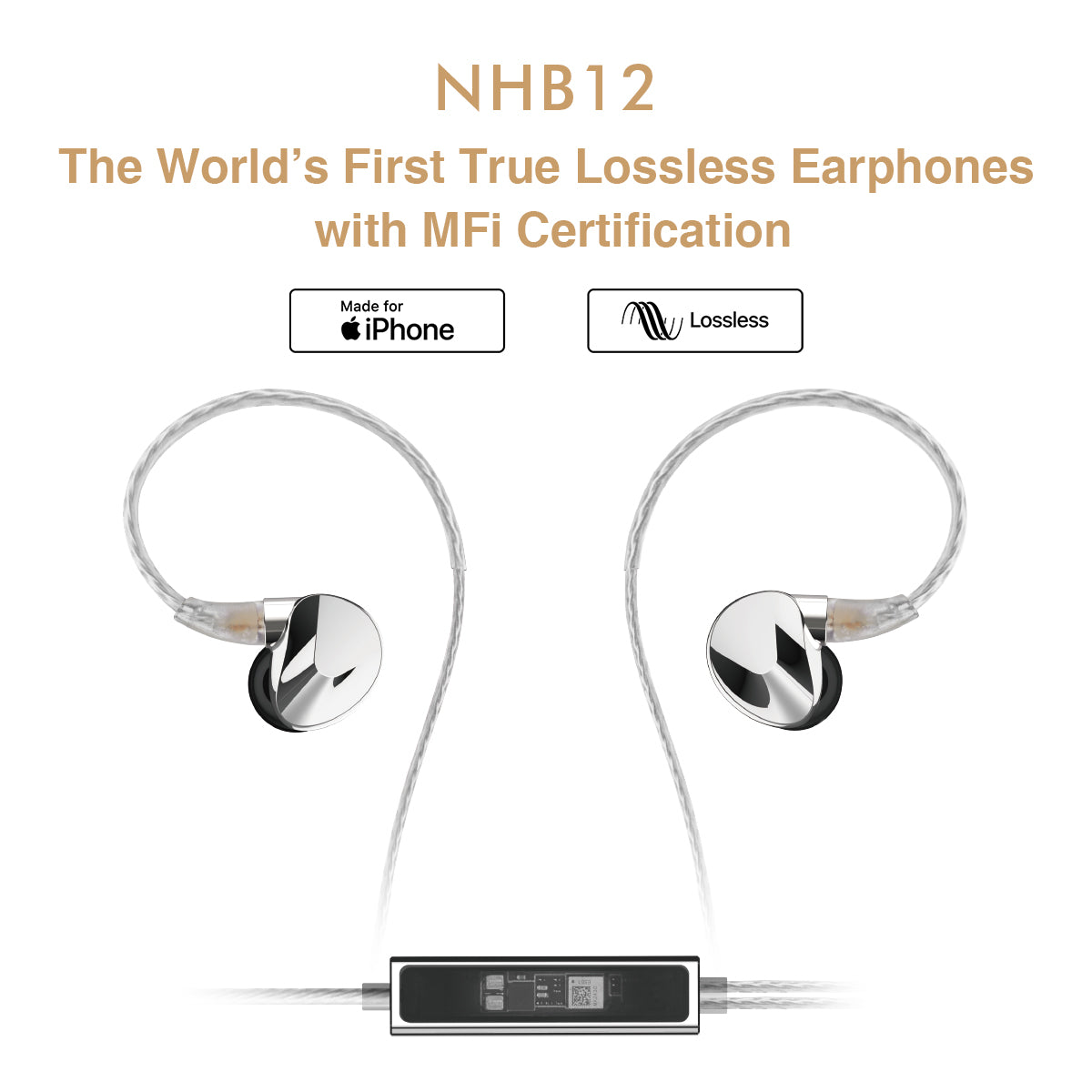 Questyle NHB12 in-Ear Earbud Wired Headphones with Lightning