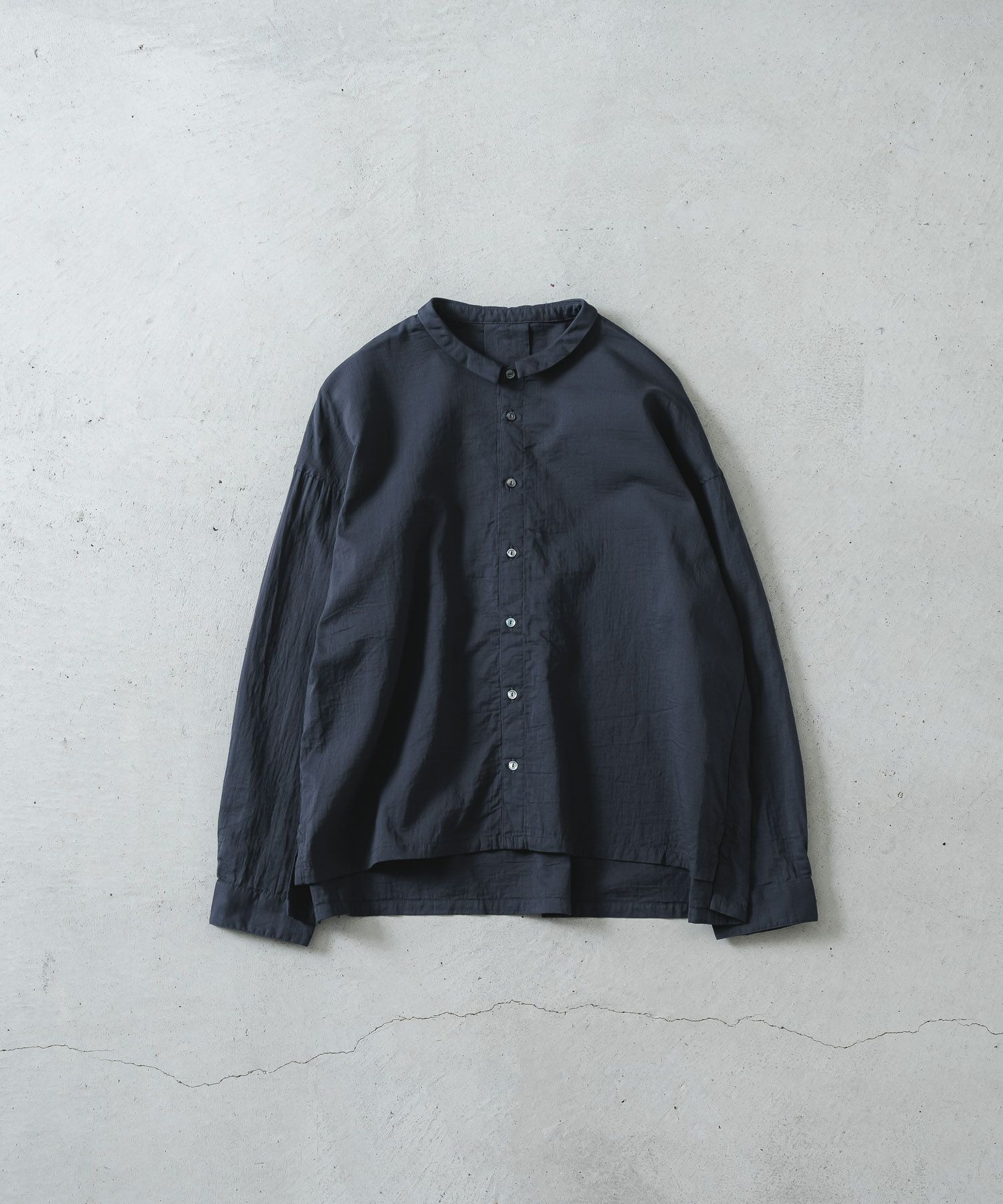 ダブルガーゼウルトラワッシャーミニ衿スクエアーシャツ | quadro