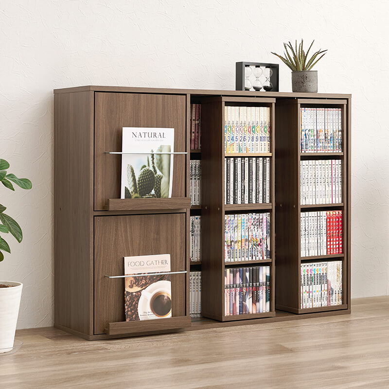 前後2列スライド式本棚 [幅90/120] | 本棚・マガジンラック