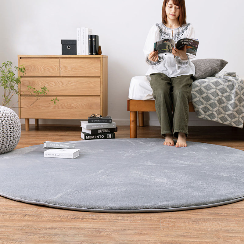 厚手・薄手】厚みを選べるラグ メレンゲタッチ 185Rcm【丸形/2畳