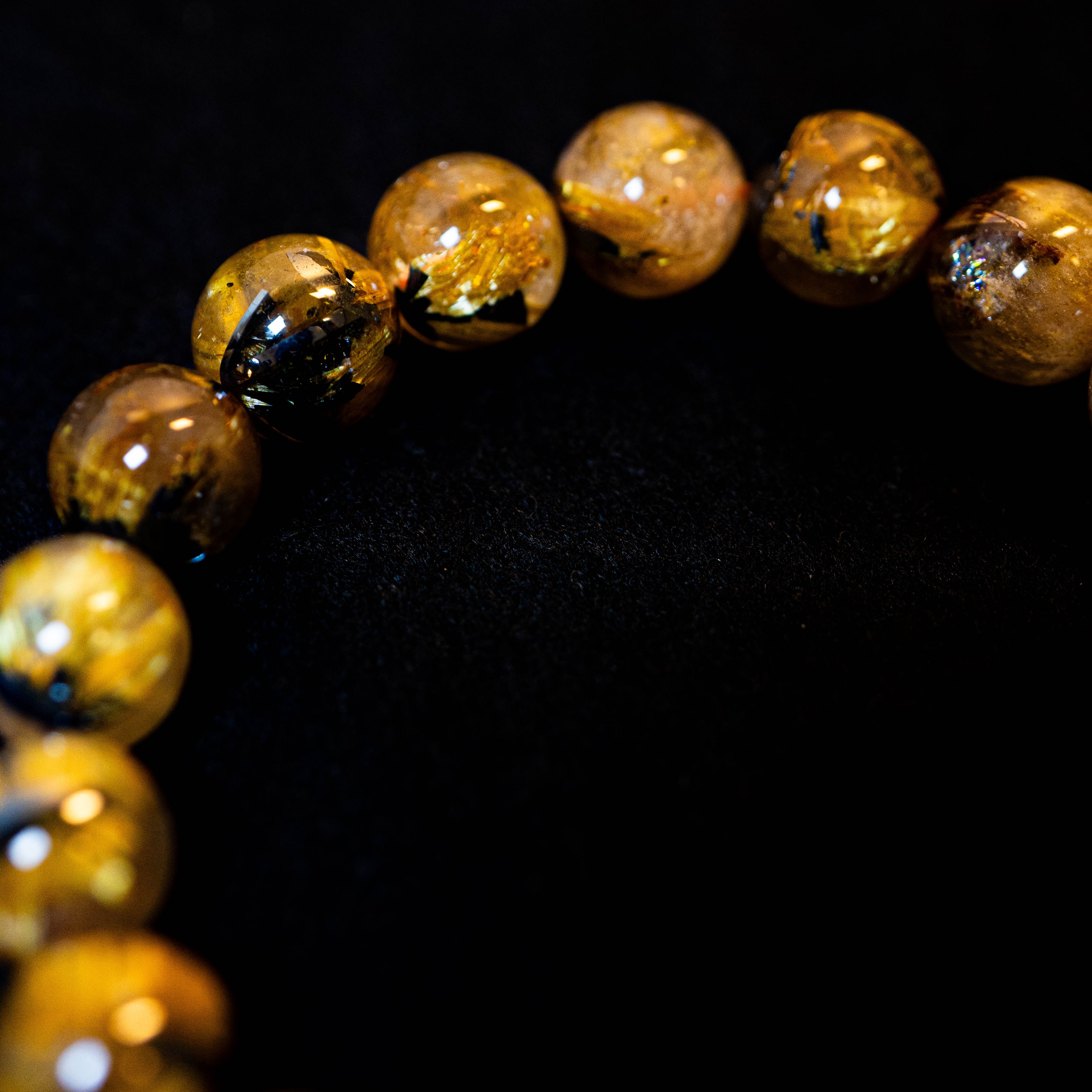 12mm迫力満点太陽放射ルチル】ルチルクォーツ 12mm玉 タイチン