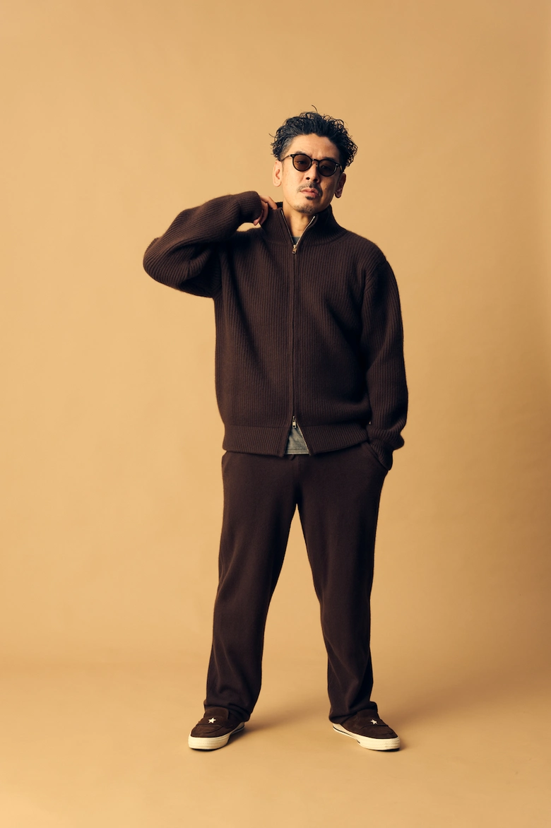 cash & barba モンゴリアンカシミヤセットアップ ボルドー cash