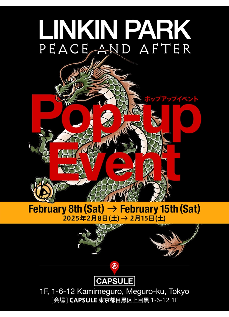 LINKIN PARK × Peace and After、初コラボコレクション、POP-UP開催