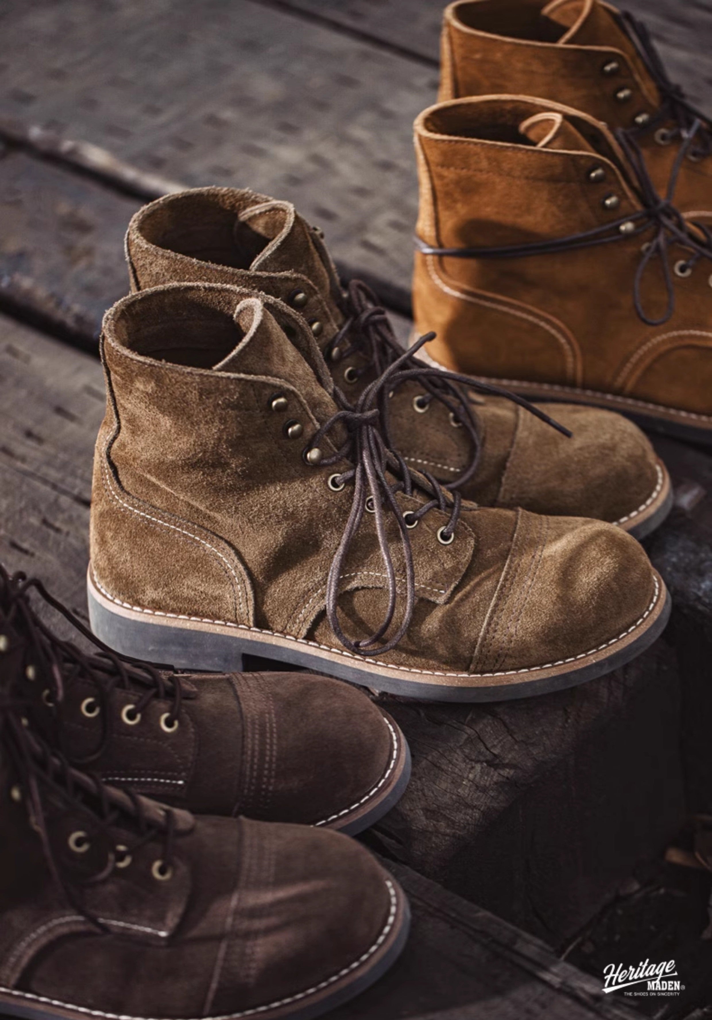 △Iron Ranger型 スウェードワークブーツ▽ブラウン 24㎝～27