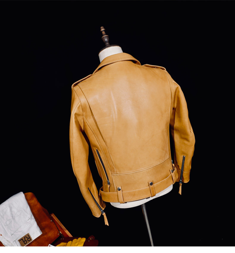 ◇ヴィンテージ復刻 J-24型水染ディアスキンレザー ダブルライダース