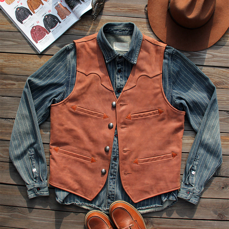 カウレザーウエスタン ベスト M～4XL – quietman clothes