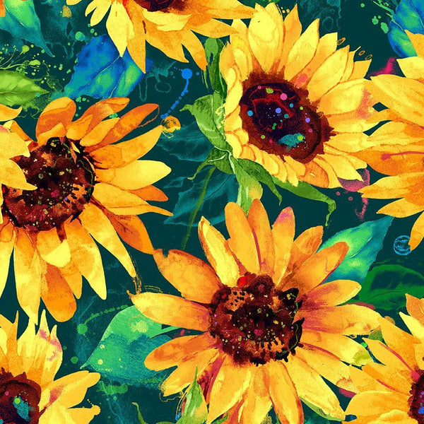 Sundance Sunflowers CD3301-Hunter | Quilt Expressions