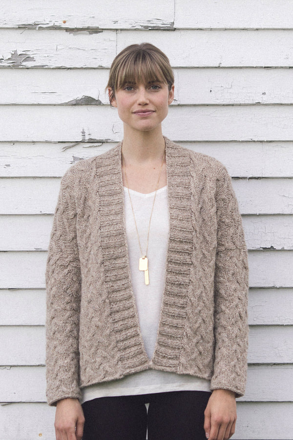 Chestnut Cardi Knitting Pattern by Pam Allen – Quince & Co.